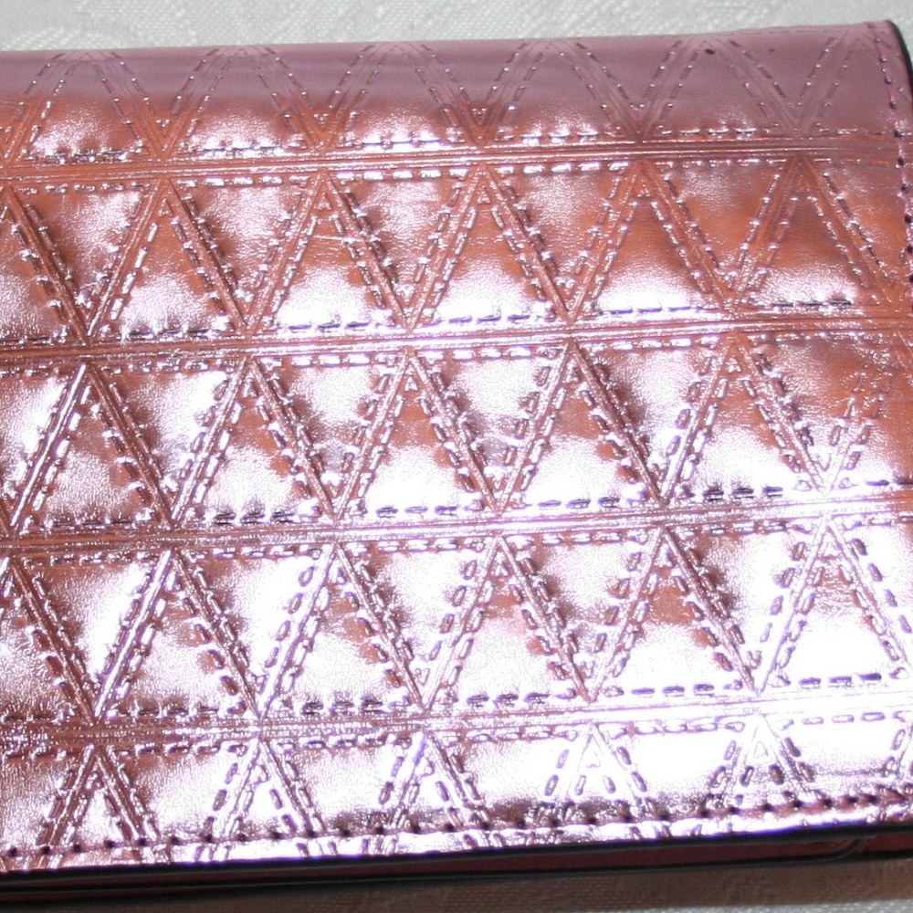 MICHAEL KORS MONEY PIECES FLAP CARD HOLDER LEATHER - Picture 2 of 3